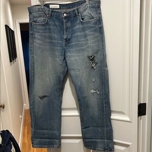 Zara Women's Blue Boyfriend Jeans